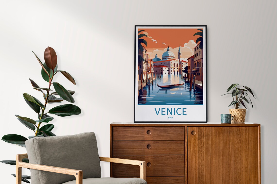 Venice Travel Poster, St Marks Square, Italy - Image 2