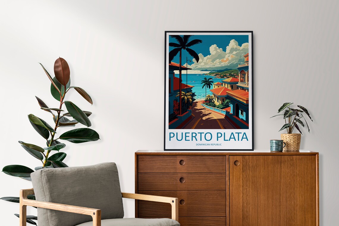 Puerto Plata Travel Poster, Caribbean Wall Art - Image 2