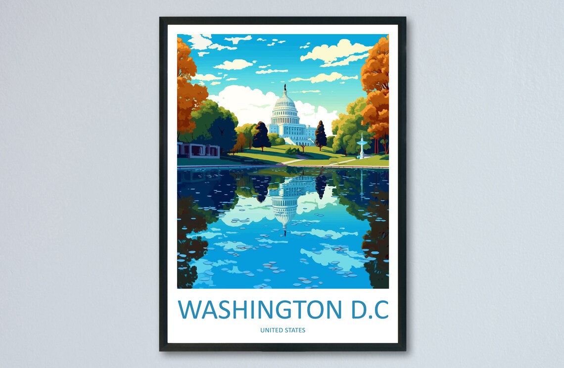 Washington Dc Wall Hanging Gift Art Poster