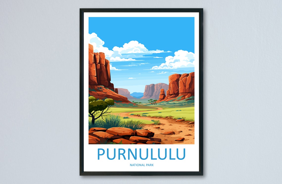 Purnululu National Park Red Rock Valley Australia Travel Poster