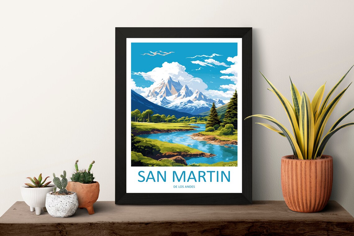 San Martin De Los Andes Travel Poster, Wall Art Print - Image 3
