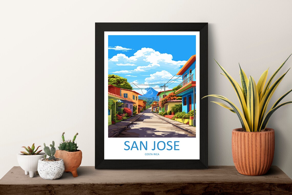 San Jose Travel Poster, Costa Rica Wall Art - Image 3