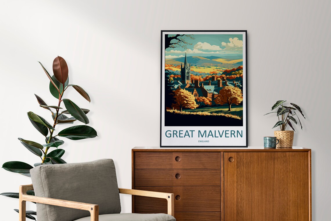 Great Malvern Travel Poster, England Wall Art - Image 2