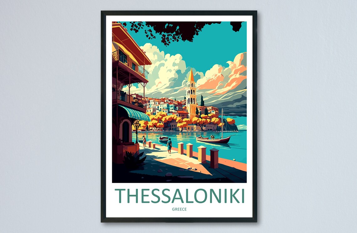 Thessaloniki Travel Print, Greece Wall Art