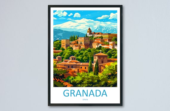 Granada Travel Print Gift For Art Lovers Poster