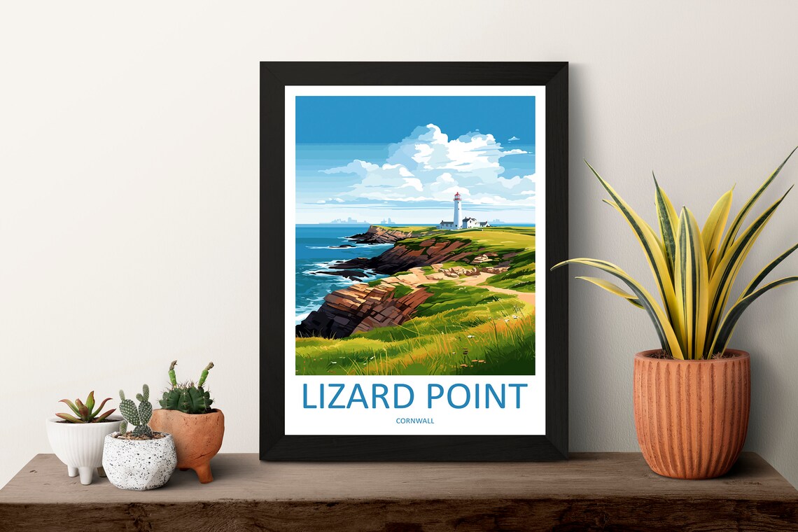Lizard Point Travel Poster, England Place Print - Image 3