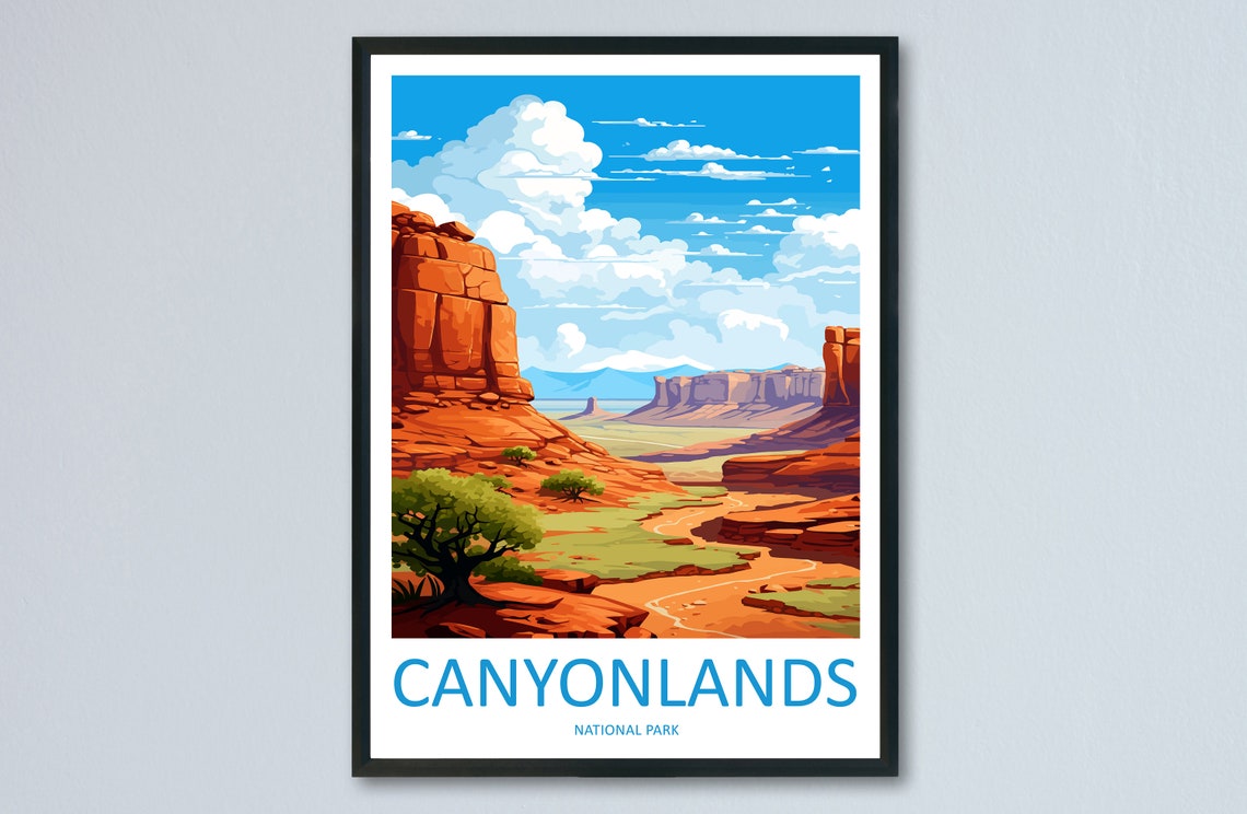 Canyonlands National Park Red Rock Mesa Desert Valley Poster