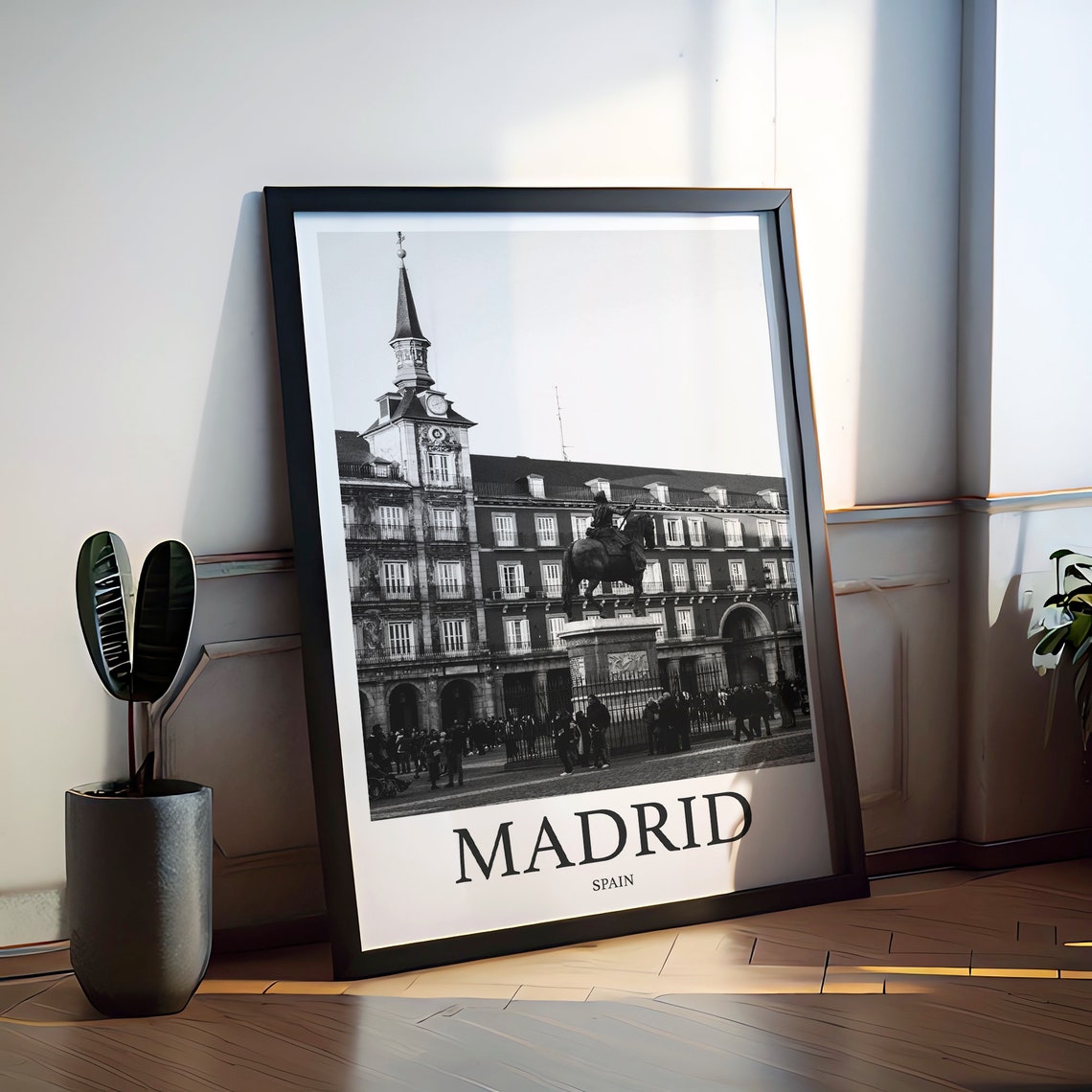 Madrid Spain Plaza Mayor Equestrian Statue Historic Photo Poster - Image 2