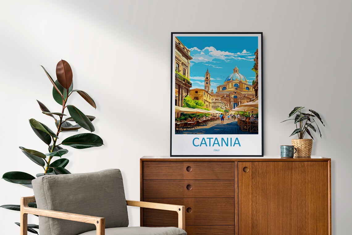 Catania Italy Travel Poster, Europe Wall Art - Image 2