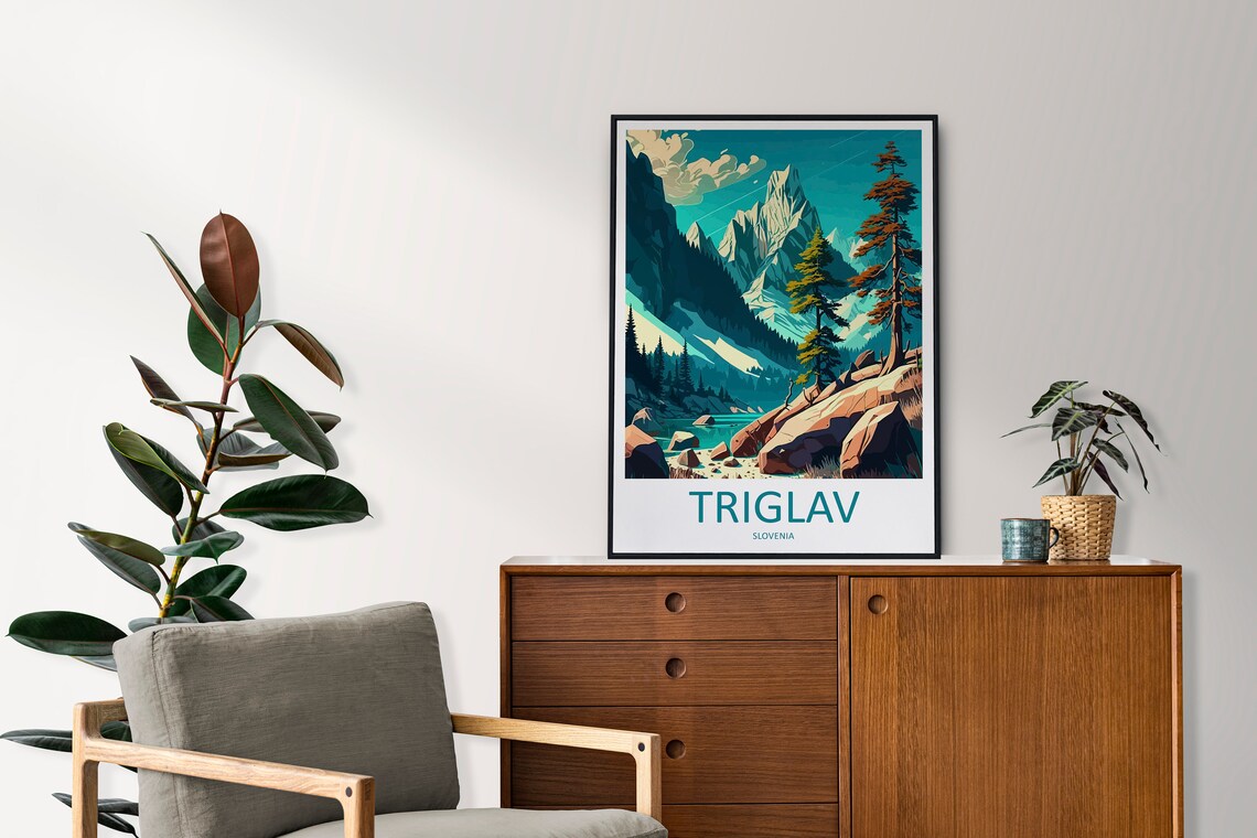 Triglav Travel Poster, Slovenia Art Print - Image 2