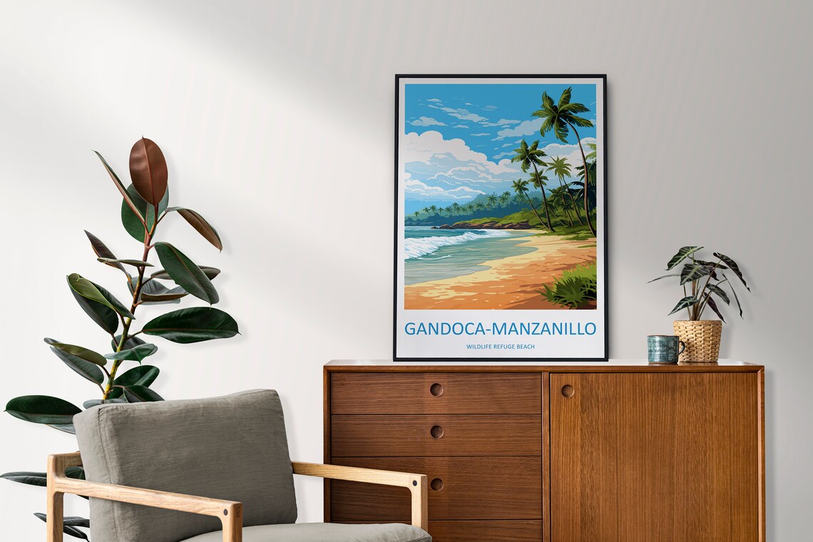 Gandoca-Manzanillo Wildlife Refuge Surf Beach Palms Travel Poster - Image 2