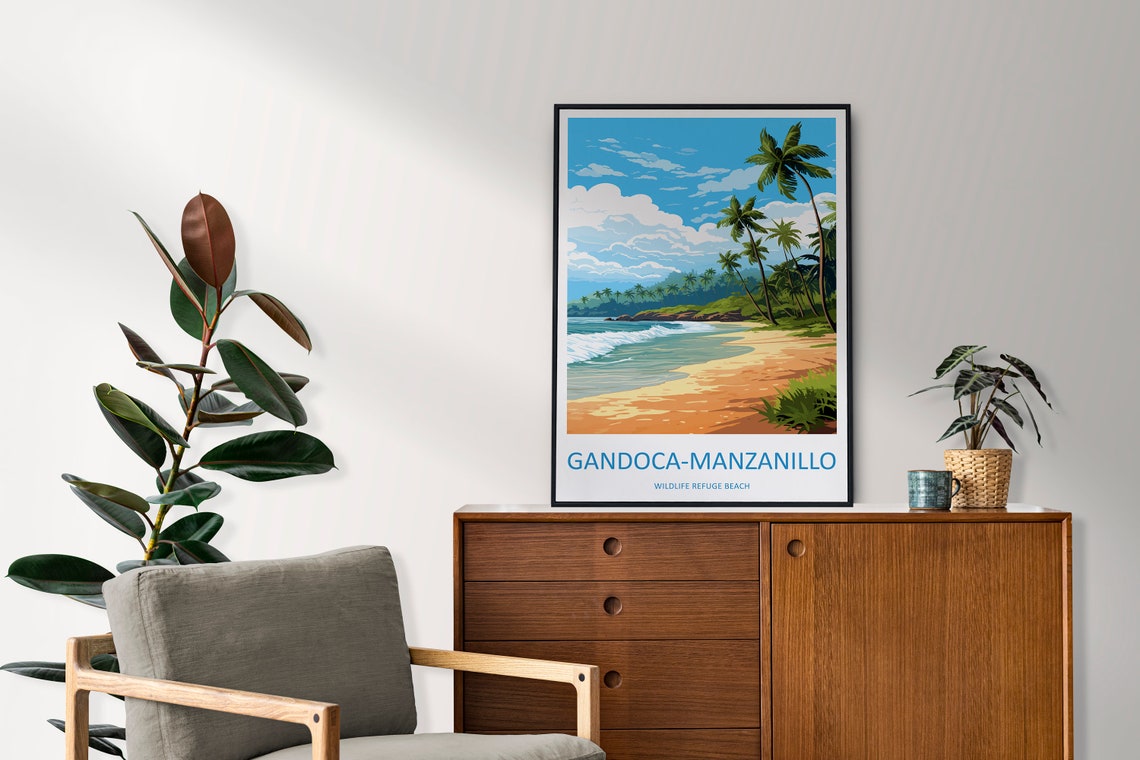 Gandocamanzanillo Wildlife Refuge Beach Travel Print Wall Art Gandocamanzanillo Wall Hanging Home Dcor Gandocamanzanillo Art Costa Rica - Image 2