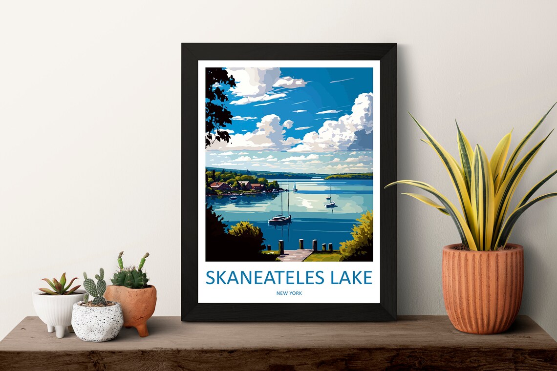 Skaneateles Lake Travel Poster, New York State - Image 3