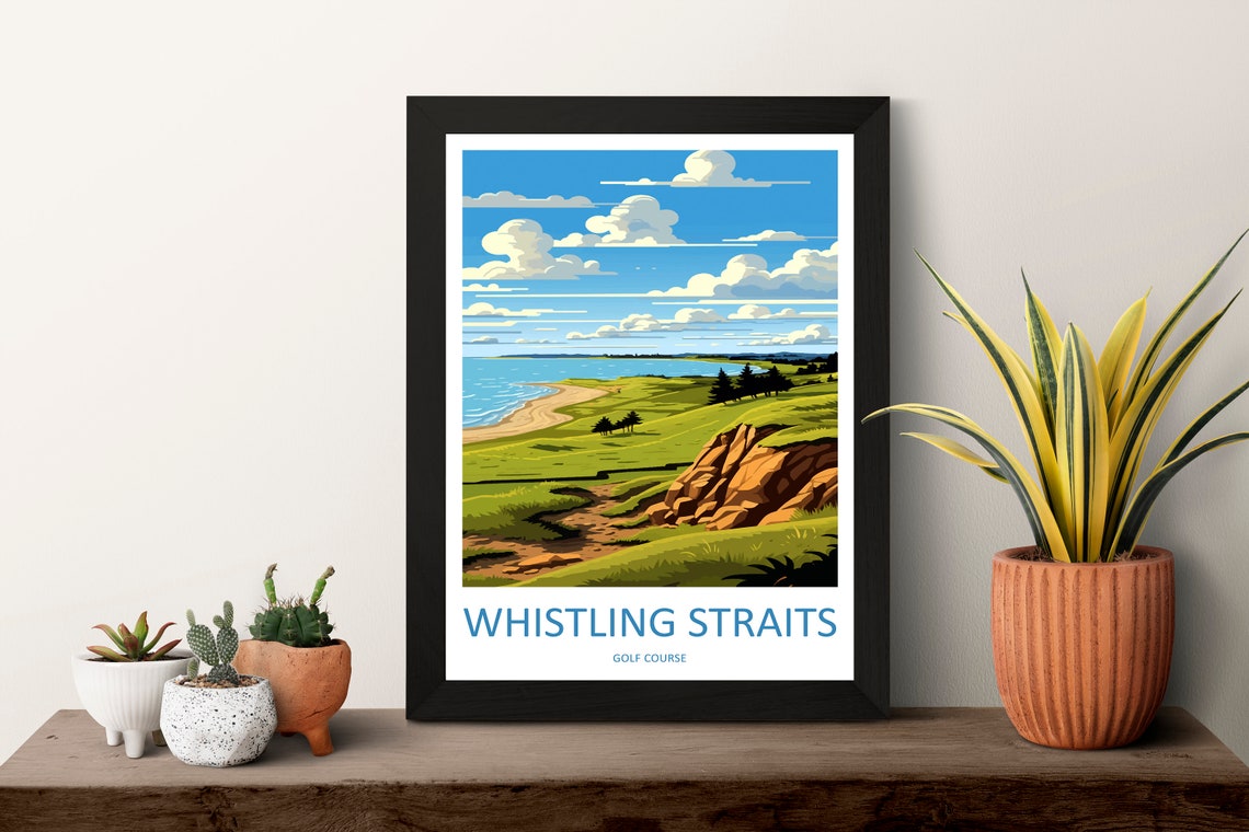Whistling Straits Golf Course Lakeside Links Fairways Scenery Poster - Image 3