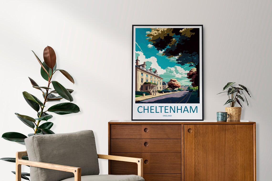 Cheltenham Travel Poster, England Place Print - Image 2