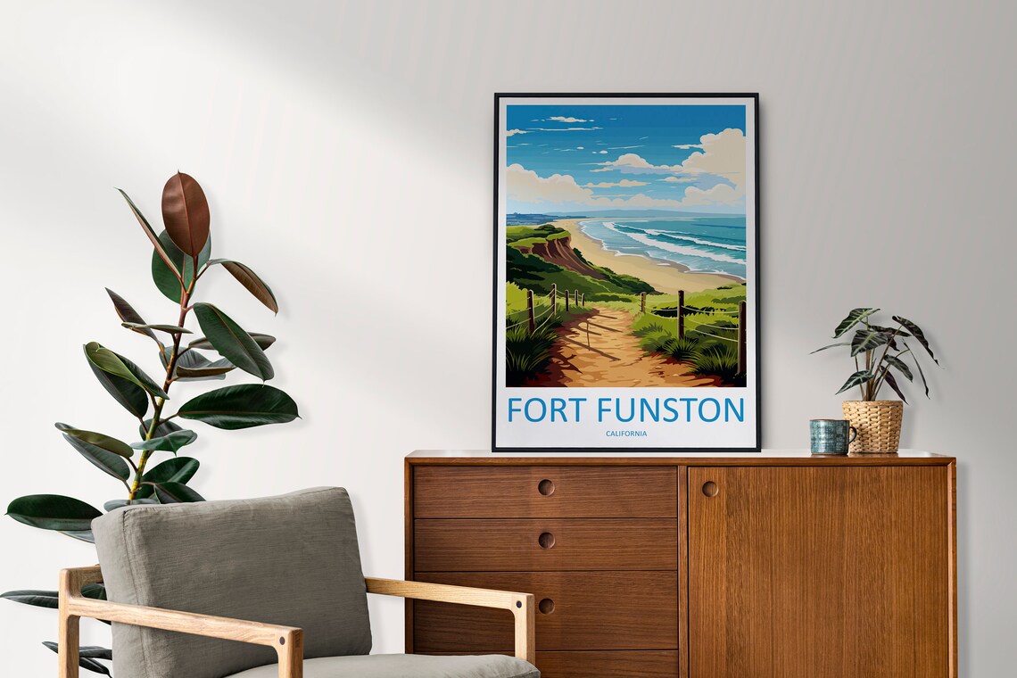 Fort Funston California Sandy Dunes Trail Beach Travel Poster - Image 2