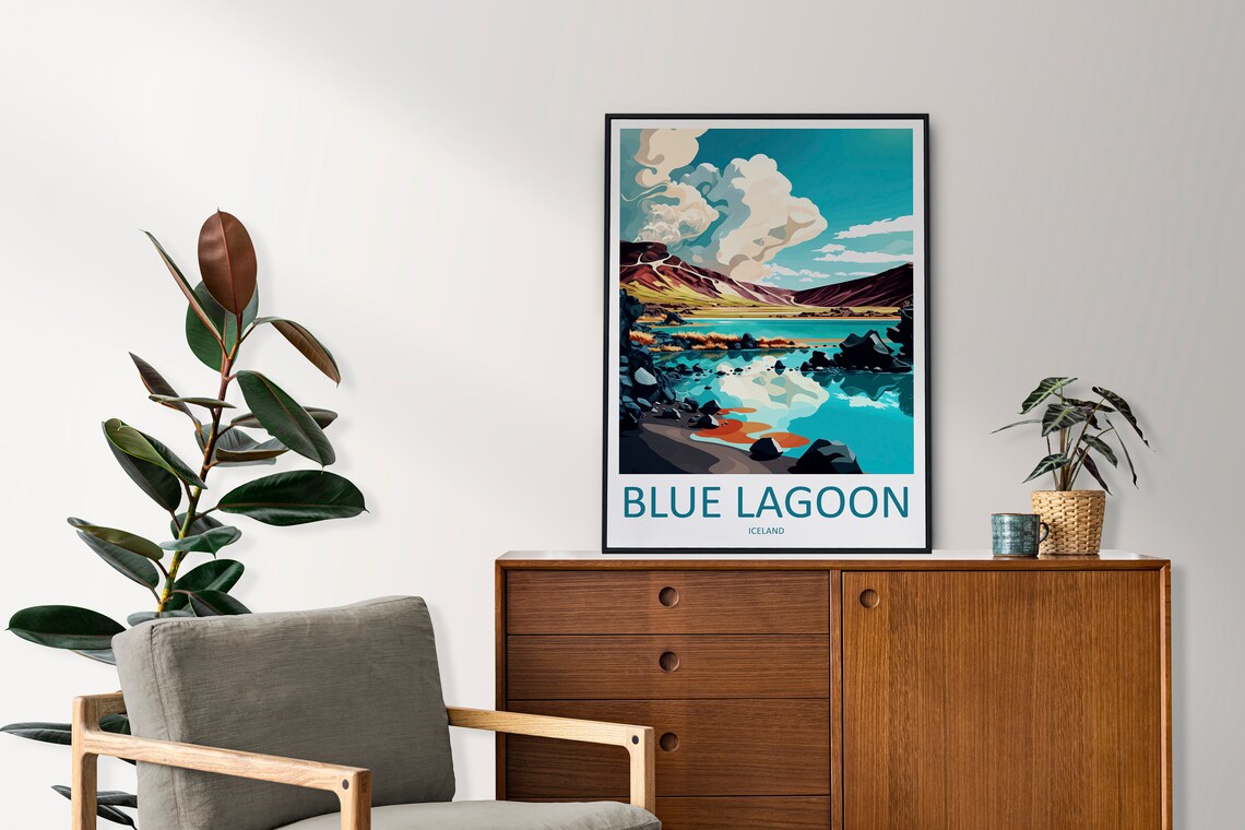 Blue Lagoon Travel Poster, Iceland Place Art - Image 2