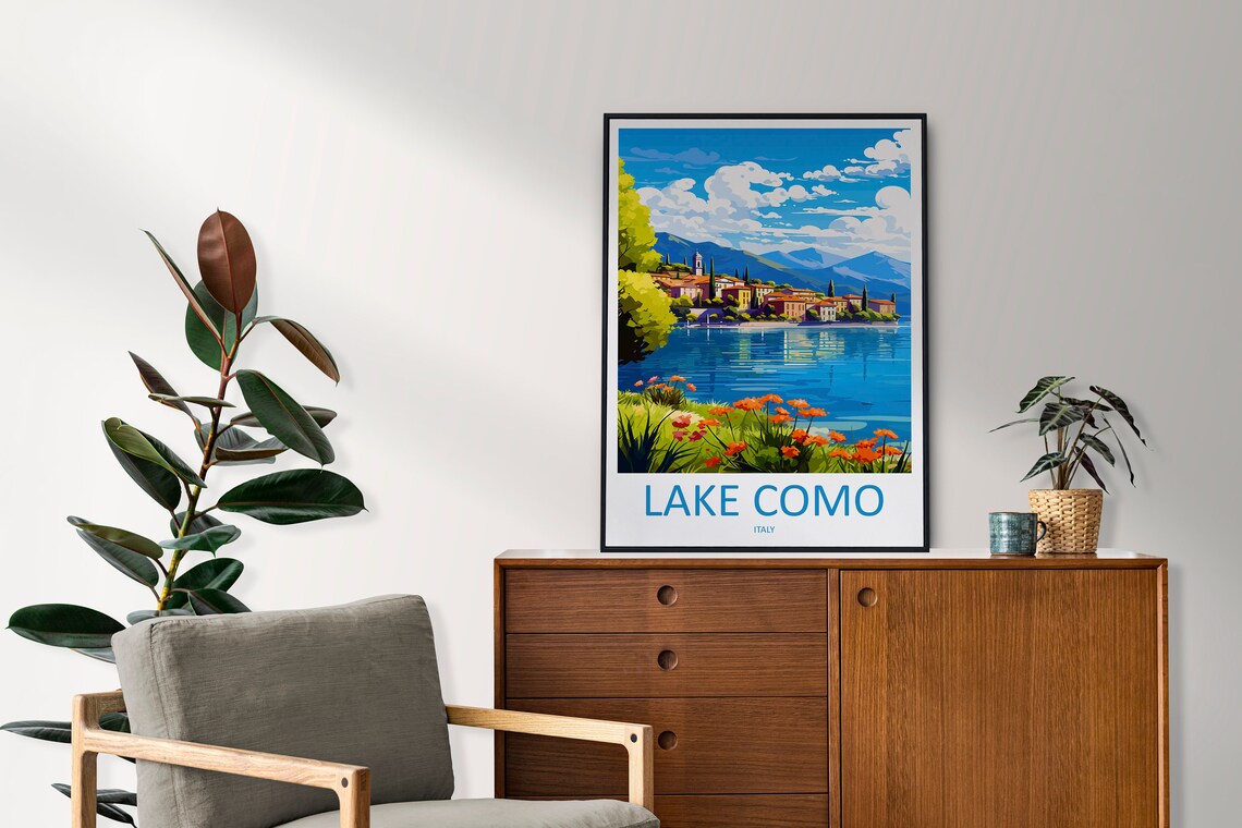 Lake Como Italy Home Decoration Travel Poster - Image 2