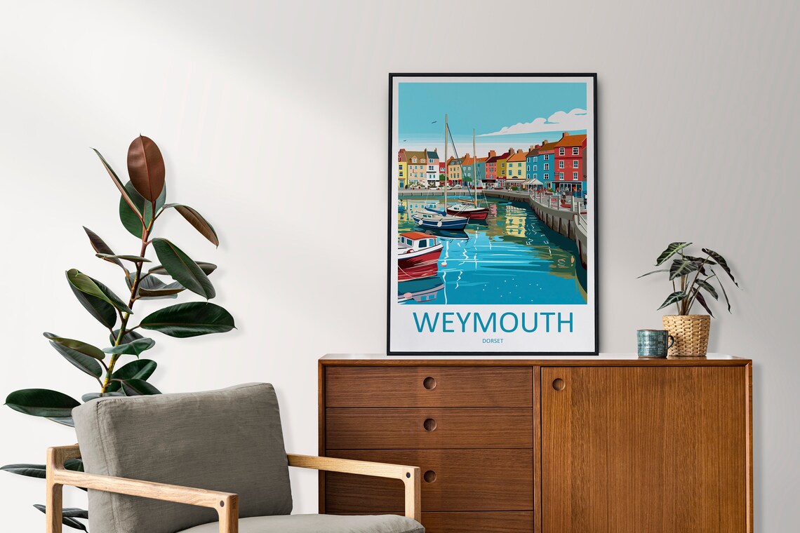 Weymouth Travel Poster, England Place Print - Image 2