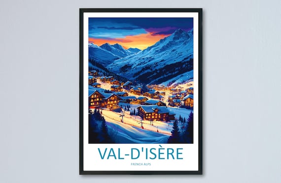 Val Disre Travel Poster, Ski Lover Wall Art