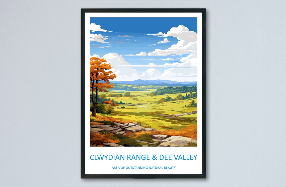 Clwydian Range And Dee Valley Autumn Rolling Hills View Poster