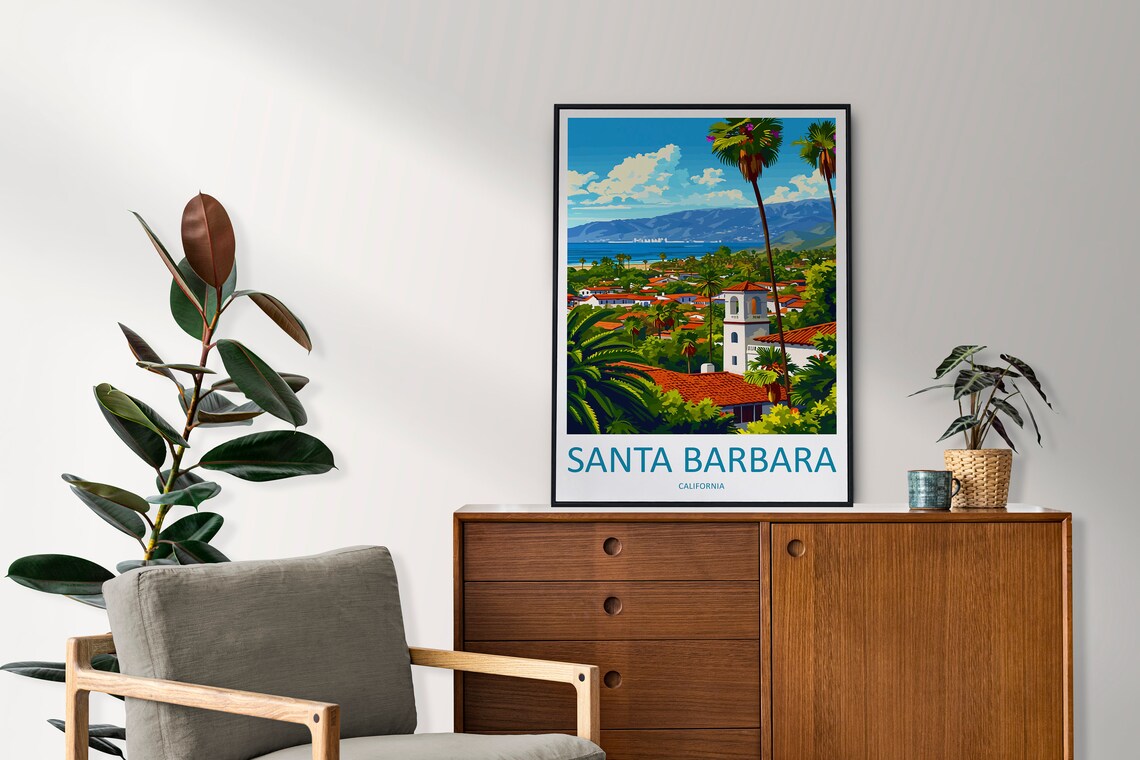 Santa Barbara Gift For Art Lovers Poster Print - Image 2
