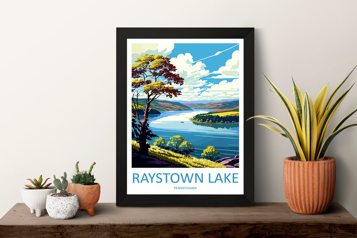 Raystown Lake Travel Poster, Pennsylvania Landscape - Image 3