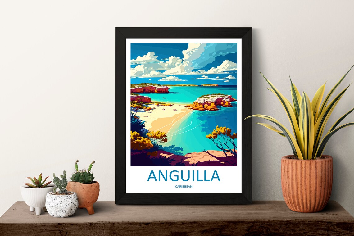 Anguilla Travel Poster, Caribbean Wall Art Print - Image 3