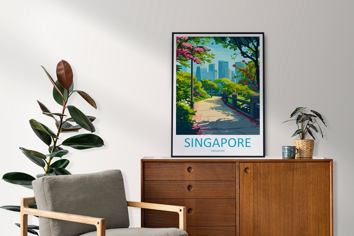 Singapore Travel Poster, Home Decor Art Print - Image 2