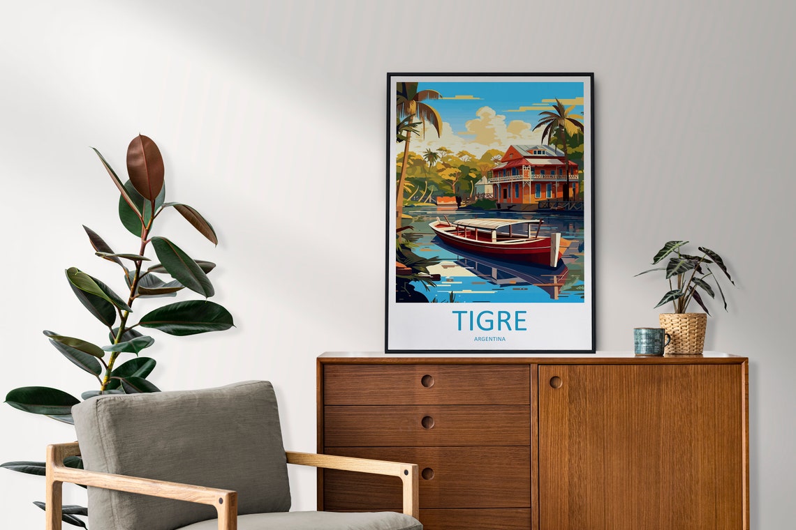 Tigre Travel Print Wall Art Tigre Wall Hanging Home Decor Tigre Gift Art Lovers Wall Art Print Art Argentina Travel Poster Gift Argentina - Image 2