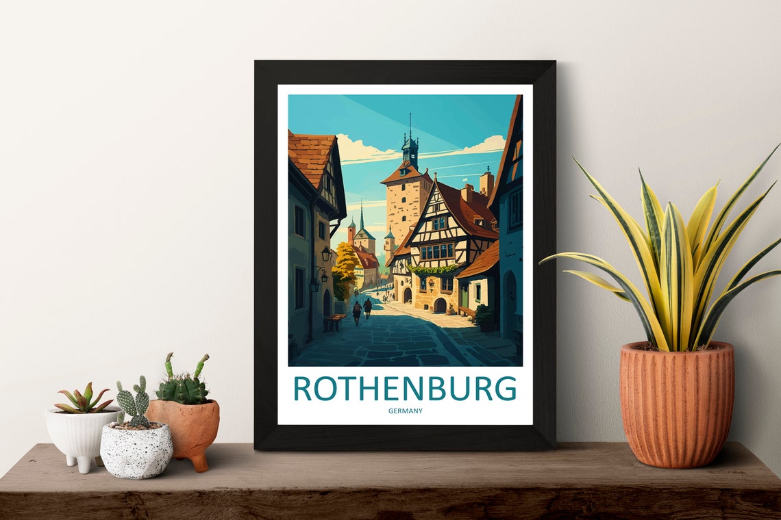 Rothenburg Travel Print Wall Art Rothenburg Wall Hanging Home Dcor Rothenburg Gift Art Lovers Germany Art Lover Gift Rothenburg Wall Dcor - Image 3