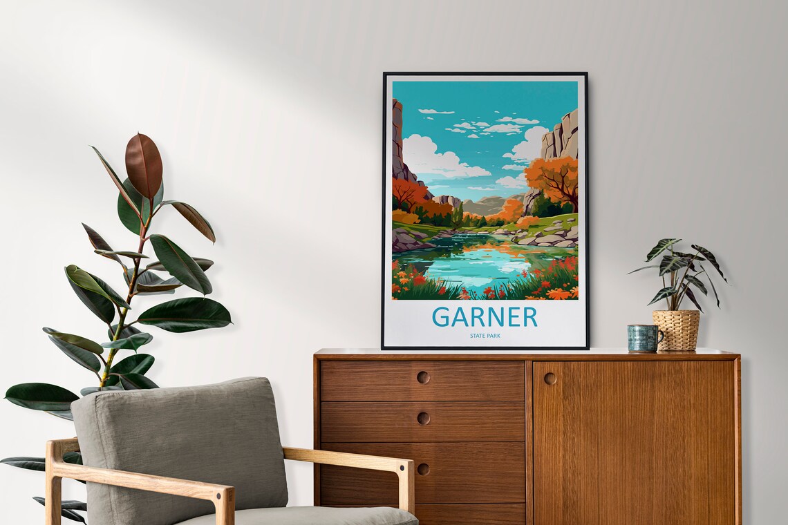 Garner State Park Travel Poster, Texas Travel Print - Image 2