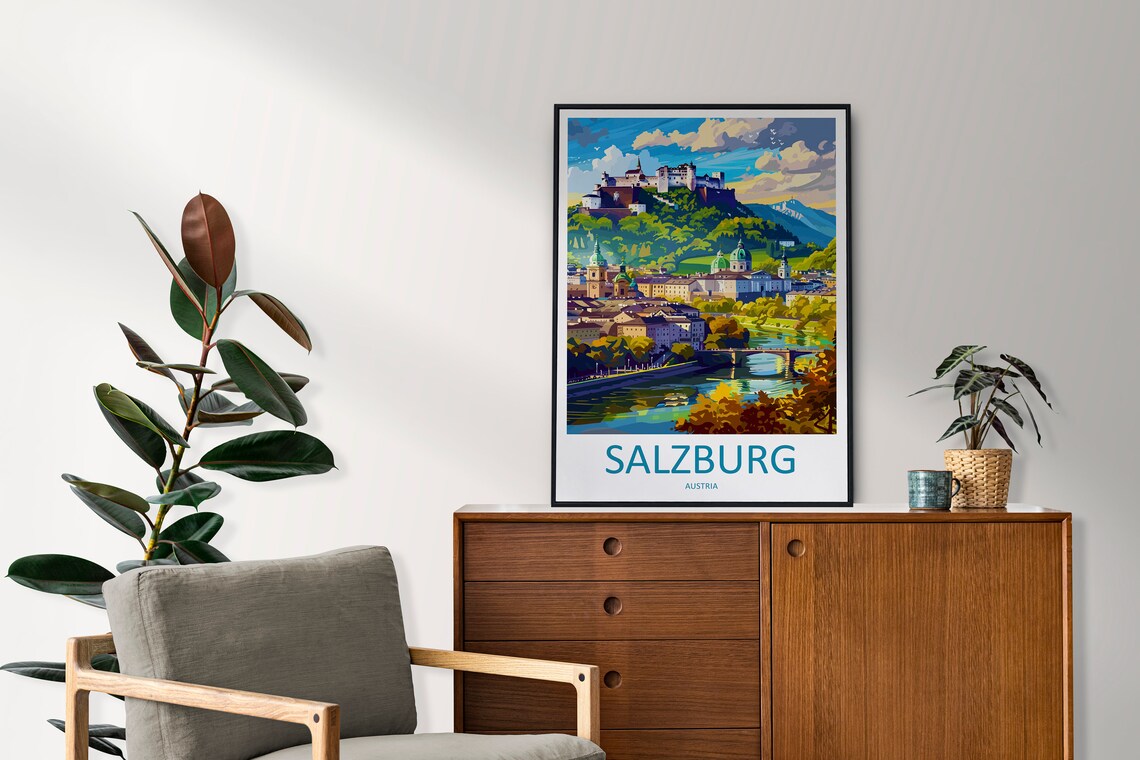Salzburg Travel Poster, Cityscape Wall Art - Image 2