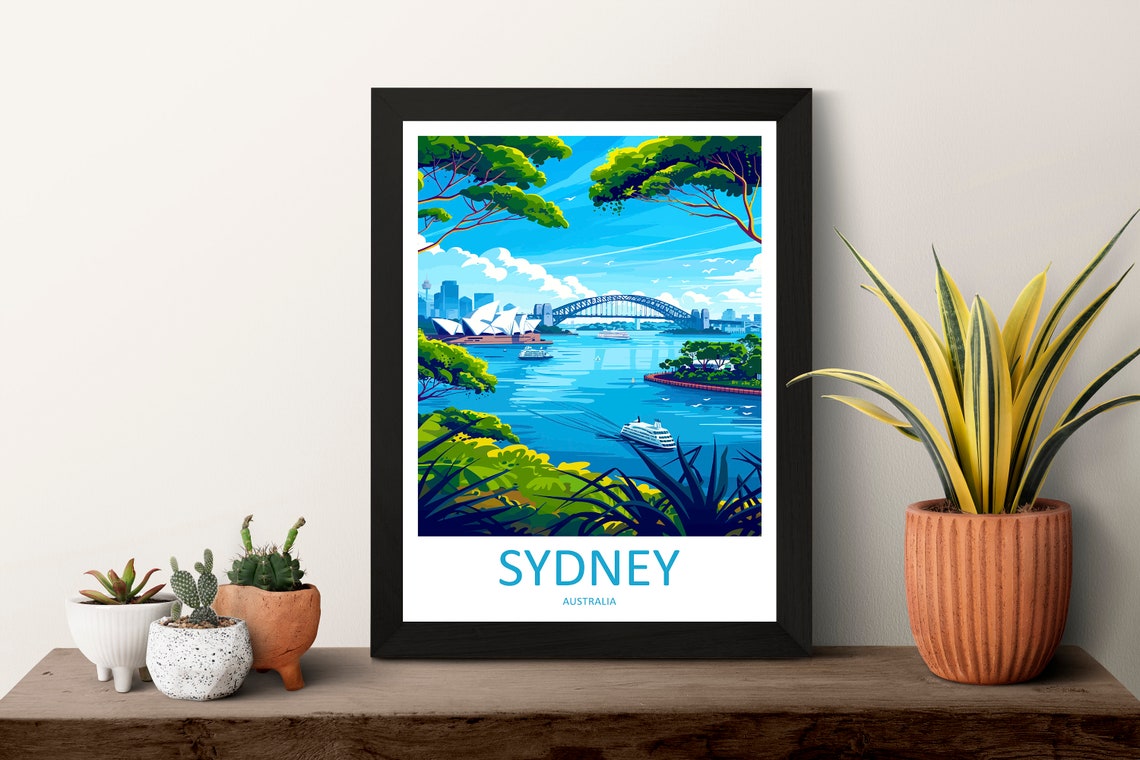 Sydney Australia Harbour Opera House Bridge Daytime View Poster - Image 3