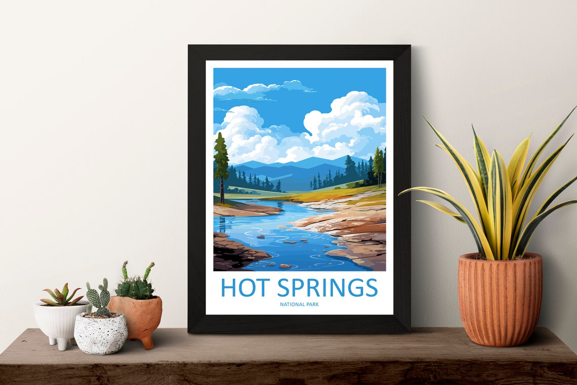 Hot Springs National Park Arkansas Creek Valley Travel Poster - Image 3