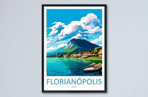 Florianpolis Travel Print Wall Art Hanging Home Decor Gift Lovers Brazil