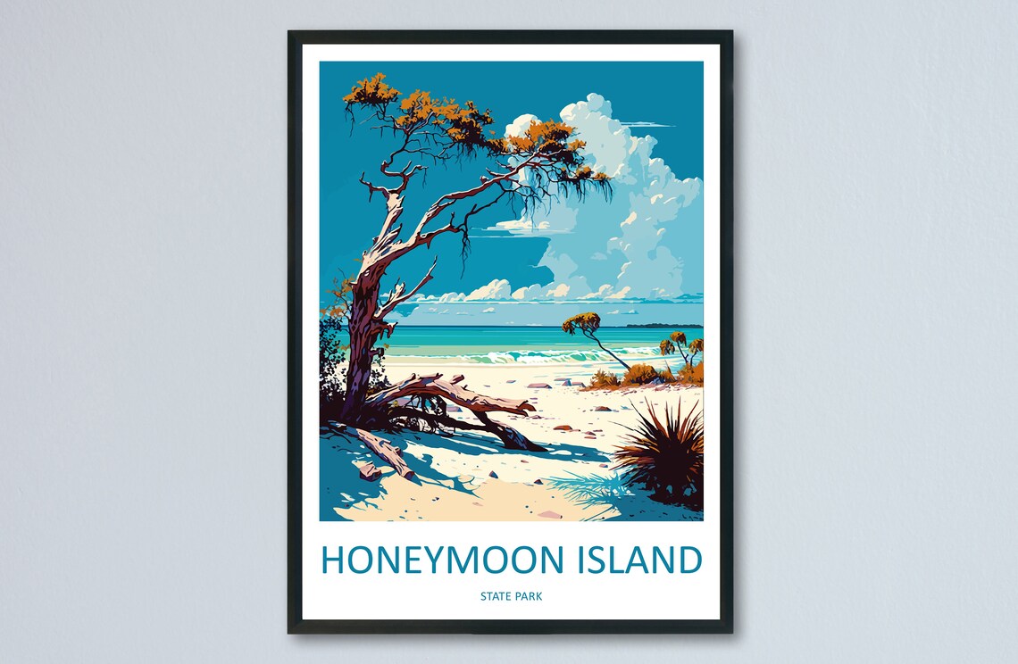 Honeymoon Islands State Park Travel Poster