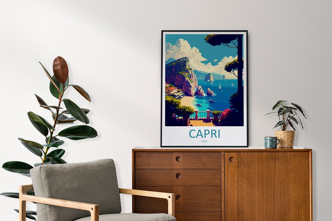 Capri Travel Poster, Europe Wall Art Print - Image 2