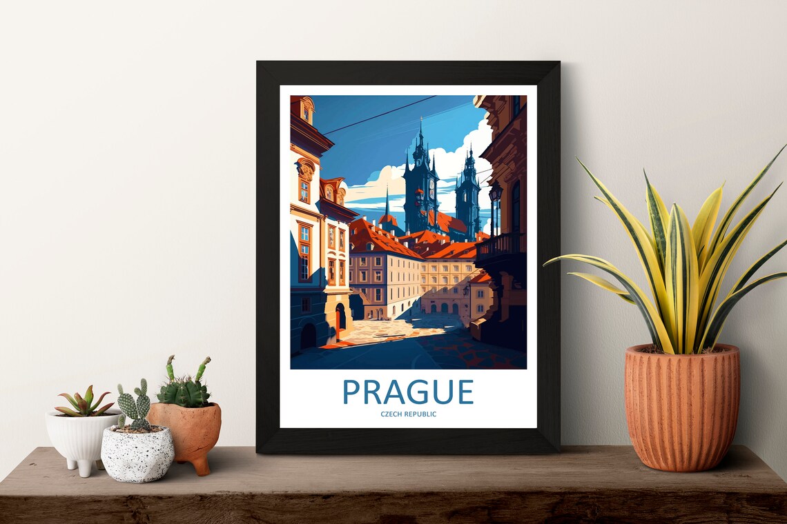 Prague Home Decor Art Lovers Travel Poster - Image 3