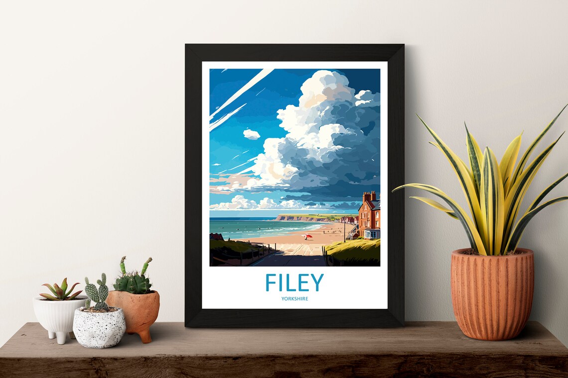 Filey Travel Poster, Yorkshire England Place Print - Image 3