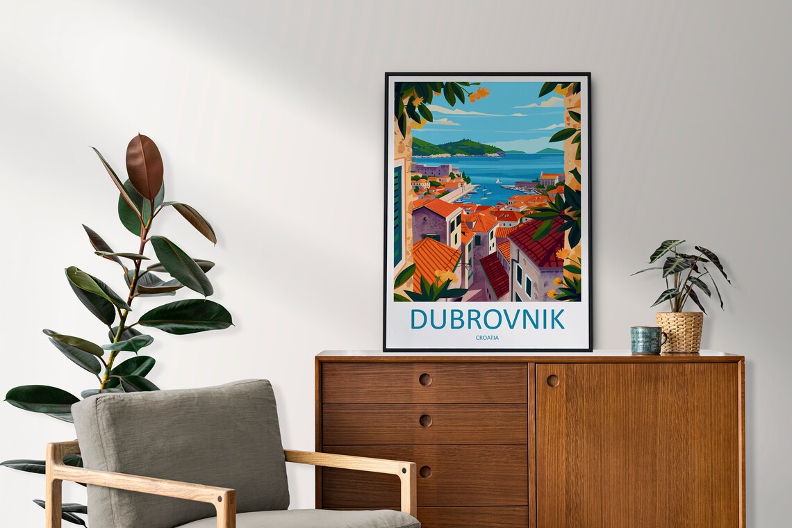 Dubrovnik Travel Poster, Croatia Wall Decor - Image 2