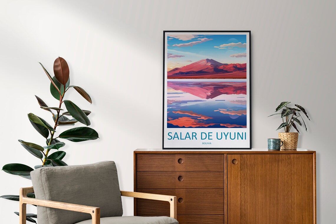 Salar De Uyuni Travel Poster, Bolivia Place Print - Image 2