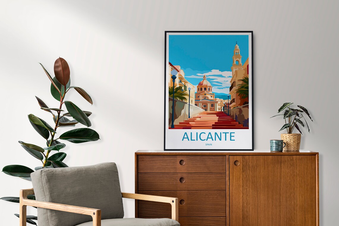 Alicante Travel Poster, Spain Wall Art Print - Image 2