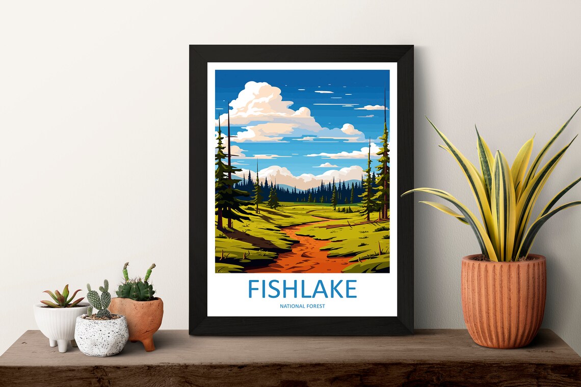 Fishlake National Park Travel Print Wall Art Fishlake National Park Wall Hanging Home Dcor Fishlake National Park Art Lovers Utah Art Lover - Image 3