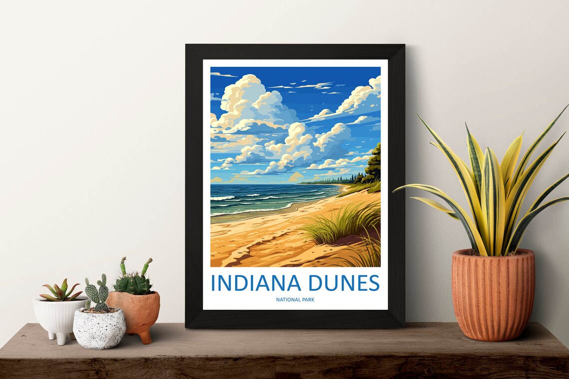 Indiana Dunes Travel Poster, National Park Art Print - Image 3