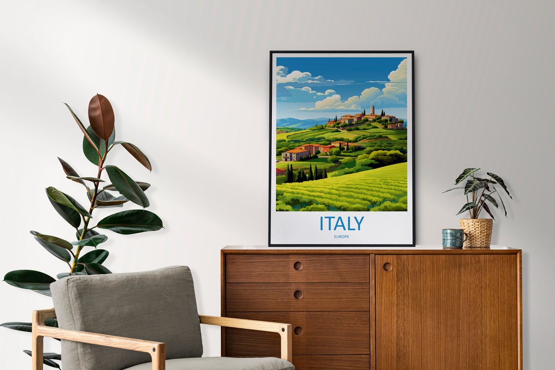 Italy Travel Print Wall Art Italy Wall Hanging Home Dcor Italy Gift Art Lovers Italy Art Lover Gift Italy Print Italy Italy Art - Image 2