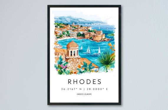Rhodes Poster Wall Art Print