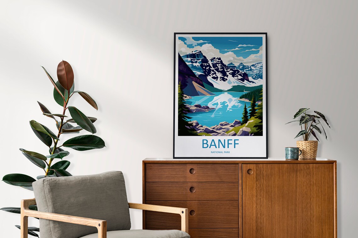 Banff National Park Travel Poster, Canada Wall Decor - Image 2