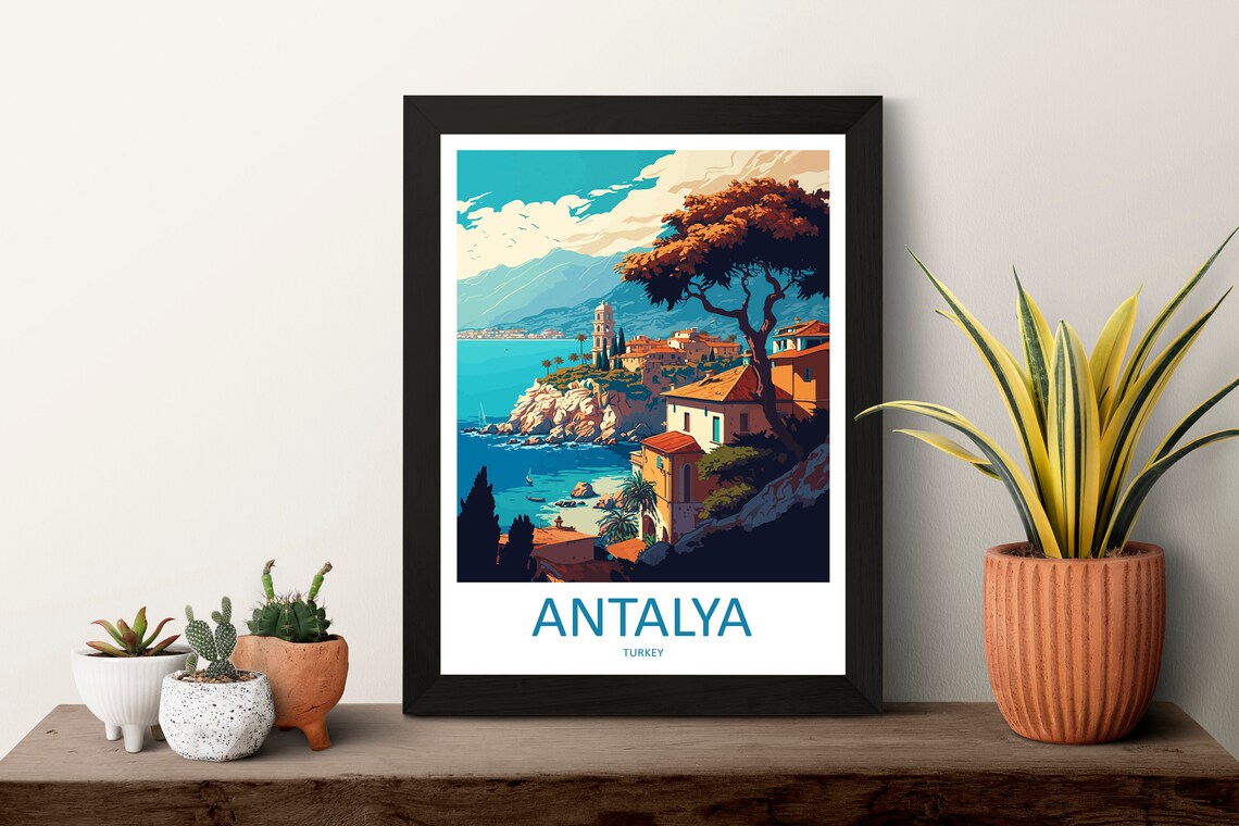 Antalya Travel Poster, Turkey Wall Art Print - Image 3