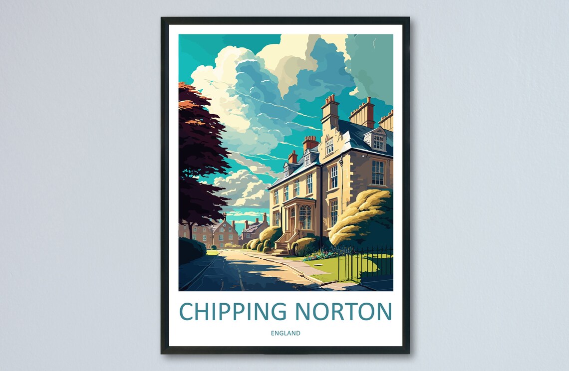 Chipping Norton England Cotswold Stone Buildings Street Travel Poster